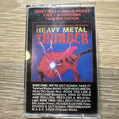 Heavy Metal Thunder CASSETTE TAPE Judas Priest KISS Quiet Riot DIO - Image 1 of 4