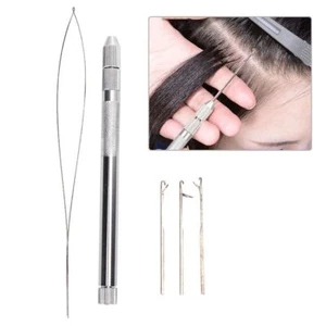 Aluminum Handle Pulling Loop Needle Micro Beads Looper Threader for Hair - Picture 1 of 11