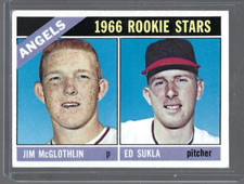 California Angels 1966 Topps Baseball Rookie Stars Card #417 (SET BREAK) (B)