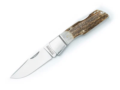 FINCH KNIVES SUGAR HOUSE KNIFE SYNIDICATE GENUINE STAG JACKRABBIT LOCKBACK JR905 - Image 1 of 3