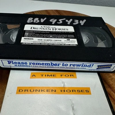 A Time For Drunken Horses VHS Blockbuster Video Rare Collectible Movie Tape - Image 1 of 4