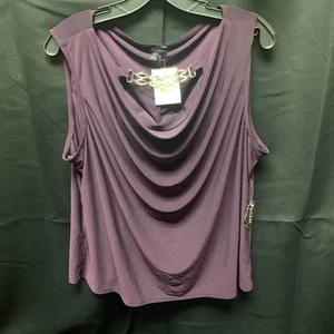 AUW fließendes Abend Nacht City Dinner Top Bluse - Damen Gr. XL lila - Bild 1 von 6