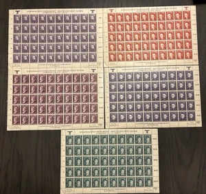 Briefmarke Deutsch Polen Generalgouverneur 3. Jahrestag ganzer Bogen 1942 WWII Hitler - Bild 1 von 8