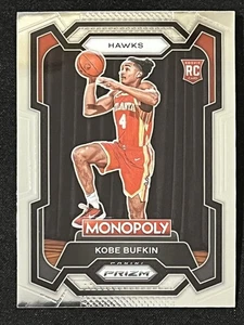 2023-24 Panini Prizm Monopoly #6 Kobe Bufkin RC Rookie Atlanta Hawks - Picture 1 of 2