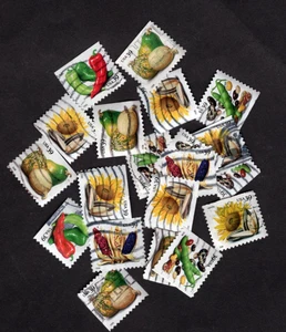 100+ Crops of the Americas Stamps, Used, Unsorted, 39 cent, Off Paper - Picture 1 of 1