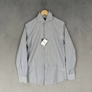 Hackett Hemd Herren Gr. XS blau weiß gestoppt langarm Tailored Fit Knopf - Bild 1 von 13