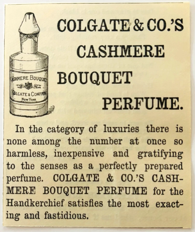 1886 Colgate Perfume e Colônia Publicidade Beleza Vitoriana Cashmere DWKK27H - Imagem 1 de 1