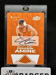 /120 Cameron Amine On Card AUTO Orange 2024-2025 Onit Oklahoma State Wrestling - Picture 1 of 2
