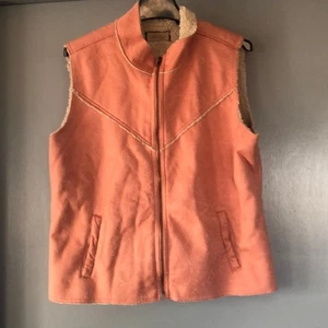 Legacy Falls for Her rosa Kunstleder ärmellos Reißverschluss vorne Western Weste Gr. XL - Bild 1 von 6