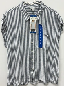 Orvis Striped Linen Rayon Blend Casual Button Up Shirt Style# 1758407 Large New - Picture 1 of 7