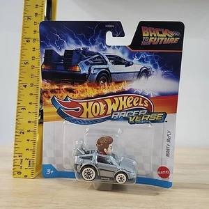 2025 Mattel Hot Wheels RacerVerse Back To The Future Marty McFly Delorean  - Picture 1 of 12