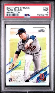 2021 Topps Chrome TARIK SKUBAL REFRACTOR #103 Rookie RC Graded PSA 9 COME NUOVO - Foto 1 di 2