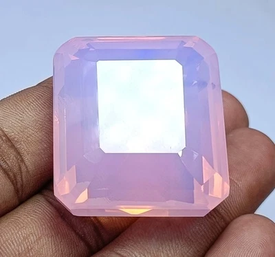 Ópalo rosa natural 52,33 quilates corte esmeralda certificado Welo gemas sueltas australianas 5AOA Foto 1 de 4