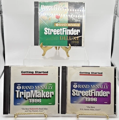 Vintage Rand McNally Street Finder Trip Maker 1996 1998 CD Windows - Image 1 of 4