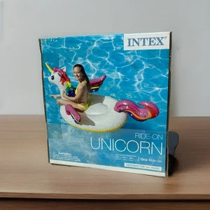 Intex Unicorn aufblasbarer Ride-On Pool Float 79" x 55" x 38" Neu im Karton ungeöffnet - Bild 1 von 5