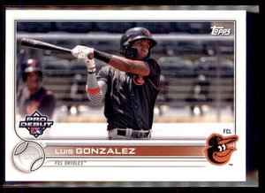Lote de 2 tarjetas Topps Pro 2022 debut Luis González FCL Orioles #PD-182 - Imagen 1 de 2