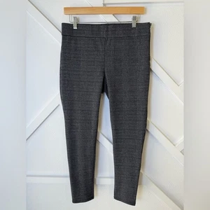 Neu mit Etikett Ann Taylor Ponte Strickhose grau kariert skinny seitlicher Reißverschluss Größe 10 Petite - Bild 1 von 8