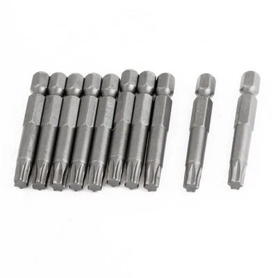 Chave de fenda magnética Torx cabeça 6mm T30 50mm de comprimento ferramenta de inserção 10 peças - Imagem 1 de 2