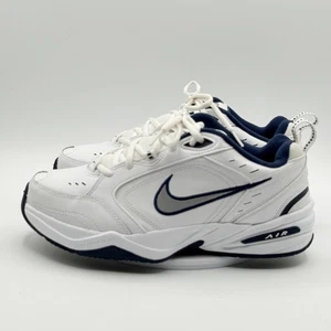 Nike Air Monarch IV Taille 8,5 EEEE Extra Large Homme Blanc Bleu - Photo 1/8