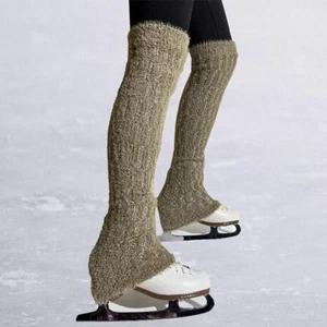 Ice Skating Leg Warmers Leg Cover Cable Knit Leg Warmers for Cold Weather Dance - Picture 1 of 7