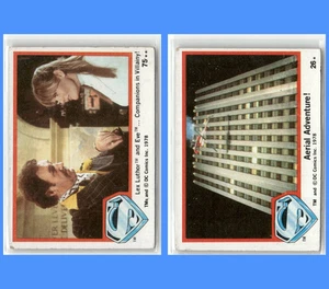 Superman The Movie - 1978 Topps - 2 Card Lot - Lex Luthor, Aerial Stunt - Picture 1 of 5