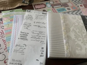 Lot Of Travel, Beach Wedding Scrapbook Journal Ephemera And Wedding Album - Picture 1 of 11