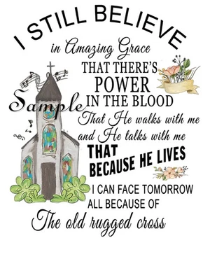 I Still Believe - Bloque/panel de edredón de arte de tela - Christian - 100 % algodón - ISB1 Foto 1 de 4