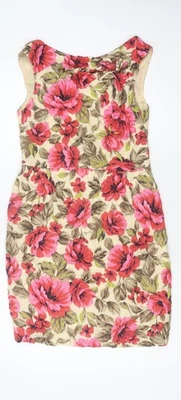 Vestido vaquero floral multicolor Next para mujer talla 12 de lino Foto 1 de 4