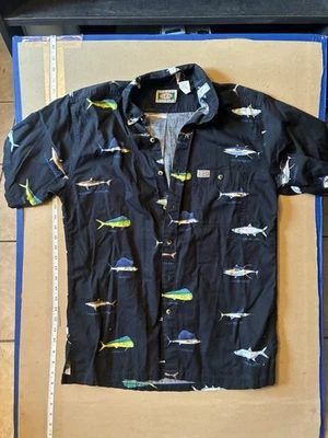 GPS Global Tracking Vintage Fishing Casual Button Dress Shirt Men’s Size Medium - Image 1 of 3
