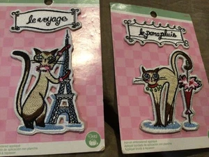 Cat Boutique embroidered iron on patch applique - Picture 1 of 1