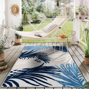 Rugshop Indoor Outdoor Carpet Tropical Floral Rug Washable Rugs Outdoor Rug 5x7 - Picture 1 of 10