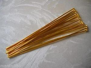 100-1000 Nietstifte 50 mm gold Großmenge Kettelstifte Kopfstifte Pins Rabatt - Picture 1 of 1