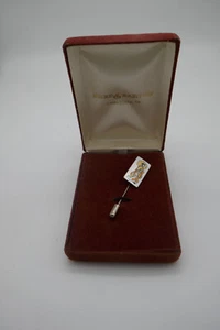 NOS Reed & Barton DAMASCENE Jewelry Stick Pin Geisha Girl in Box - Picture 1 of 3