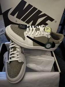 Jordan 1 Retro Low Golf Travis Scott Neutral Olive 9.5UK NEW - Picture 1 of 9