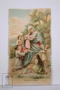 Original 1918 Religious Card - Virgin Mary with Jesus and Children - Ora Pro Nob - Bild 1 von 2