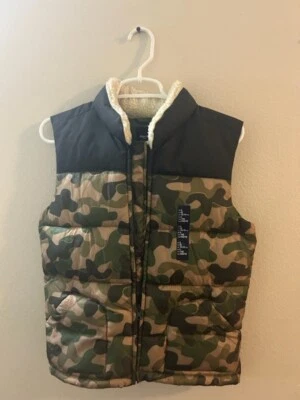 Gapkids мальчиков жилет, многоцветный армия зеленый и черный, большой, флисовая подкладка цвет - Изображение 1 из 4