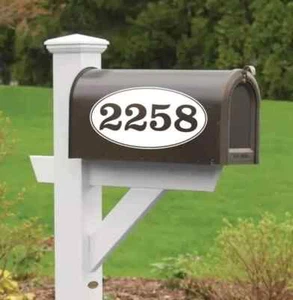 TWO Custom Mailbox Address Street Numbers Vinyl Decal House Business Door Glass - Picture 1 of 3