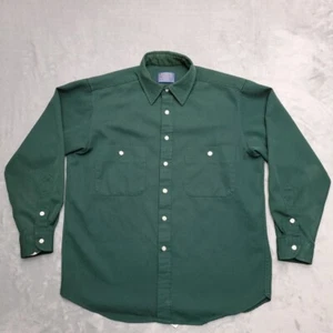Sir Pendleton Shirt Mens Large Green 100% Virgin Wool Made in USA READ - Picture 1 of 17