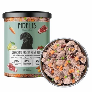 Nassfutter Ente Süßkartoffel Birne 400g Festessen für Hunde Hundefutter BARF - Bild 1 von 4