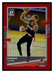 2020-21 Donruss Optic #144 Damian Lillard Red #/99 - Picture 1 of 2