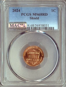 2024 Lincoln Cent PCGS MS68 RD MAC Quality - Picture 1 of 2