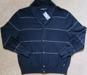 NAUTICA (Azul Marino) Premium Jersey/Cárdigan Hombre - Nwt - Picture 1 of 4