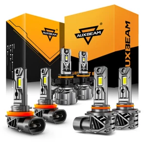 AUXBEAM Canbus 9005 H11 5202 LED Headlight High Low Beam Fog Light 6500K Bright - Picture 1 of 17