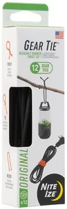 Nite Ize 12-Pack Gear Tie ProPack, 12" - Black