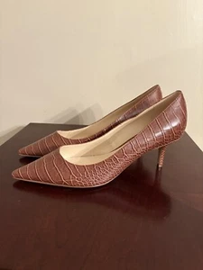 NEW Nine West Textured Brown Pumps, 3" Heel Women's size 12M - Picture 1 of 10