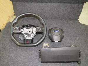 15-21 SUBARU WRX STI OEM  STEERING WHEEL  PAD AND KNEE PAD - Picture 1 of 6