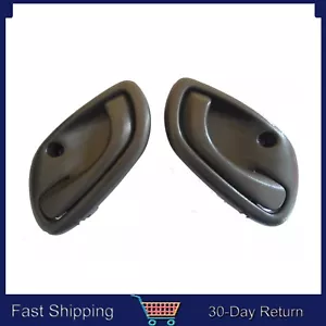 For 99-04 GMC Chevrolet Tracker Suzuki Inside Front Left Right Gray Door Handle - Picture 1 of 6
