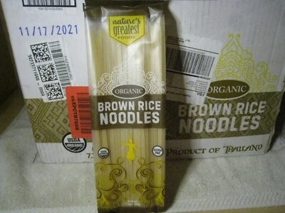 12x FULL CASE Organic Brown Rice Noodles, 7.7oz (220 g) NEW Old Stock Low Carb - Image 1 of 4