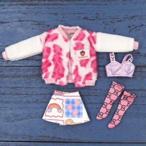 Doll outfits Pink Set Tops+Skirts+Socks for 12" Blythe Doll Lovely Set - Picture 1 of 5