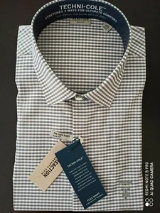 Kenneth Cole Reaction Men's Dress Shirt Chino Long Sleeve Slim Fit Flex X Large - Picture 1 of 5